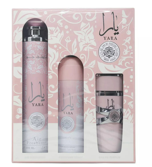 Yara GiftSet ( Yara 100ML + Desodorante yara + Ambientador Yara )