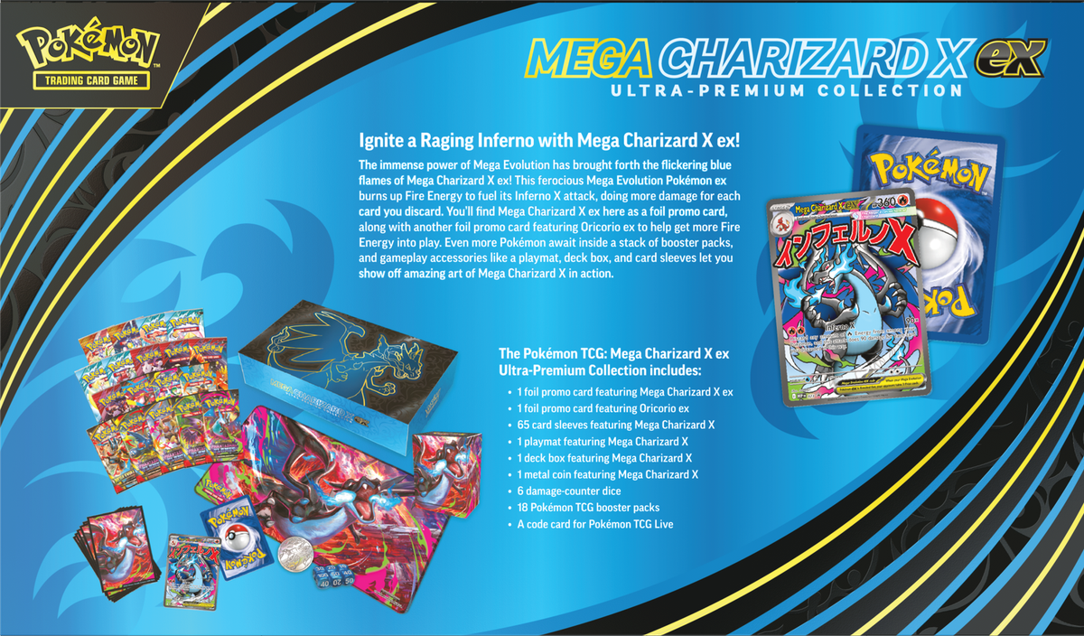 [UPC] Ultra Premium Collection Mega Charizard X ex Inglés 🇬🇧 (Precinto ligeramente dañado)